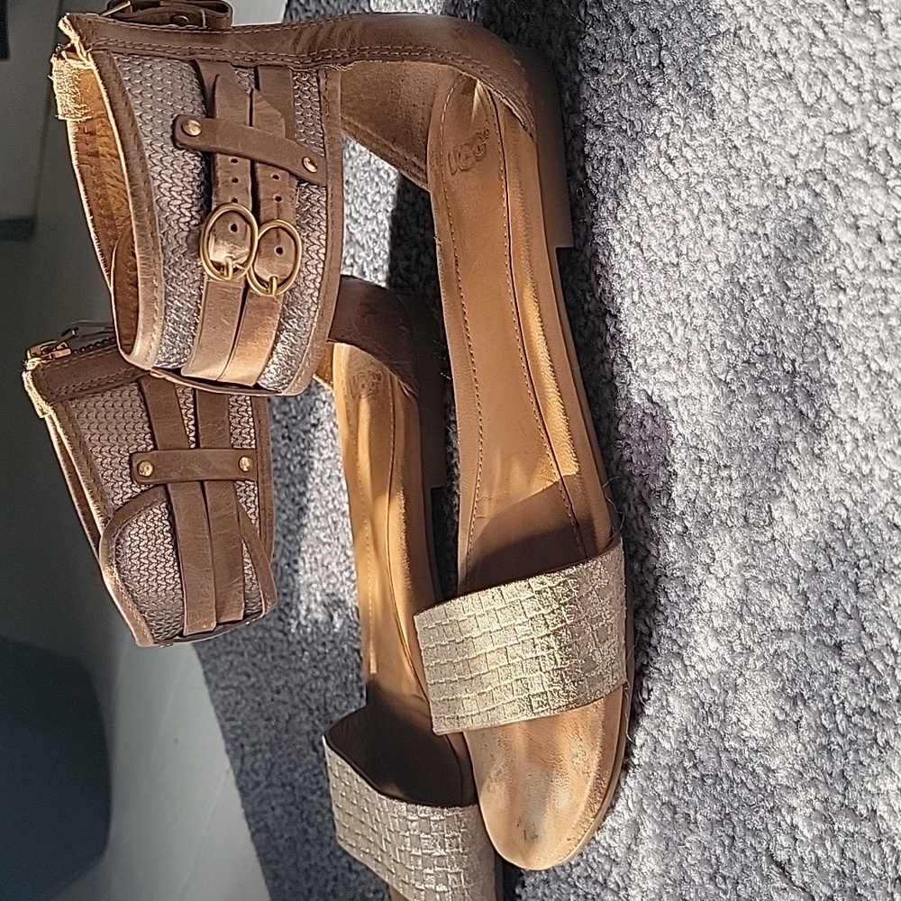 Ugg Savana Metallic  Basket Sandals